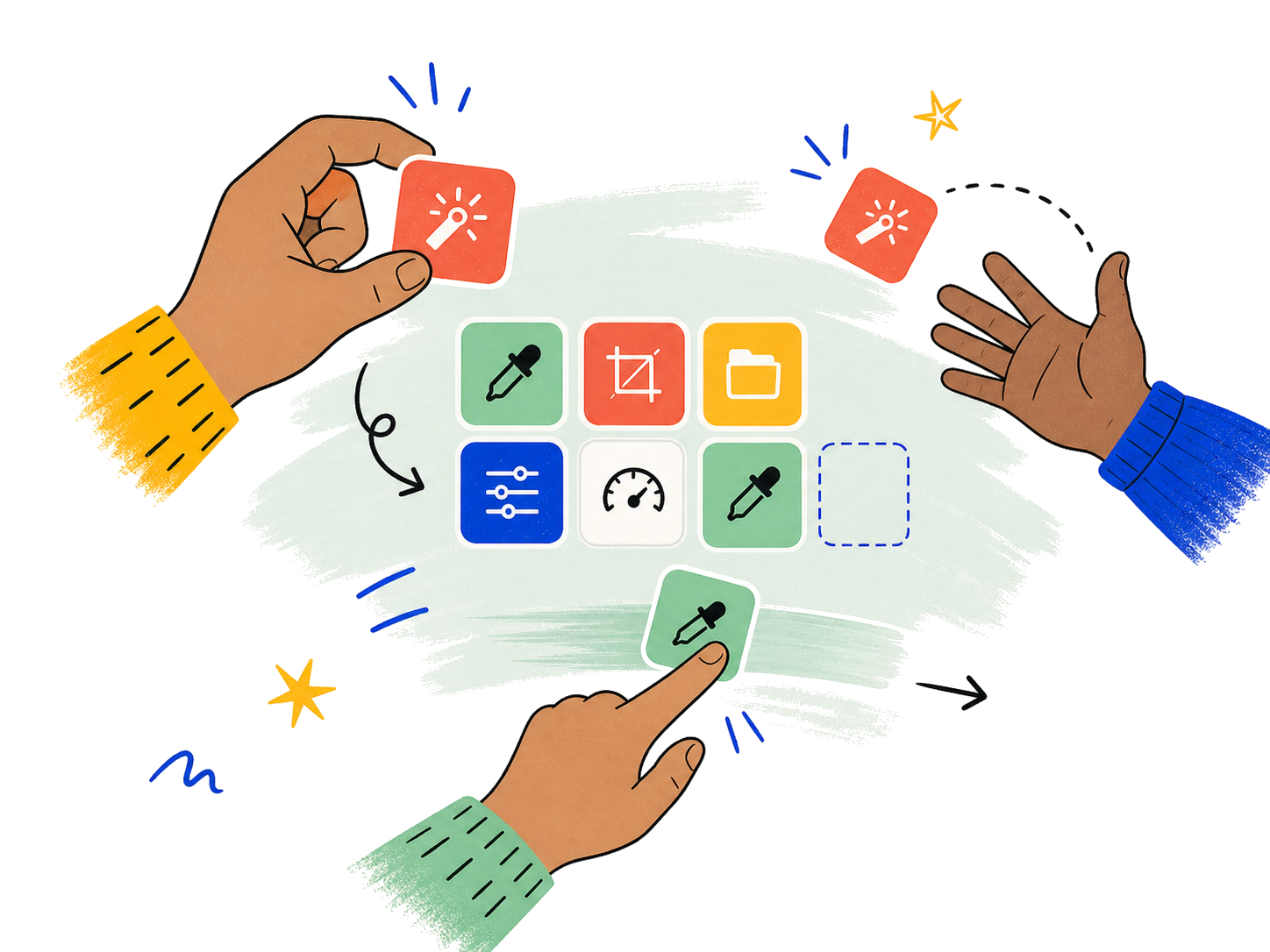 Gesture controls illustration